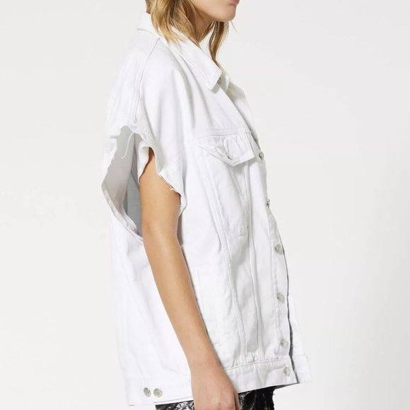 Iro Rungis Denim Vest Jacket White - Picture 3 of 6
